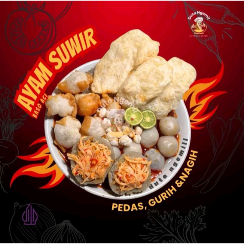 

Baso Aci ayam suwir mercon pedas