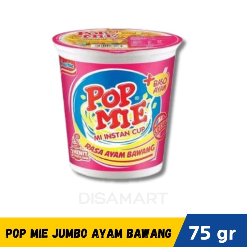 

Pop Mie Rasa Ayam Bawang dan Baso Sapi 75 gr Jual Satuan