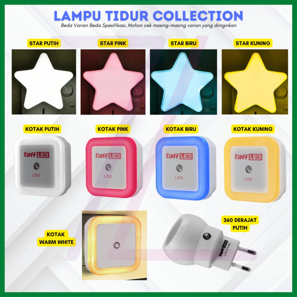 Lampu Tidur Kamar / Lampu Tidur Sensor / Lampu Tidur Tempel Dinding / Lampu Tidur Aesthetic / lampu 