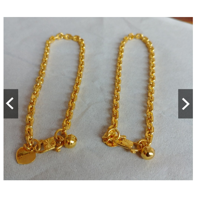 Gelang Rantai Nori Lapis Emas 24k