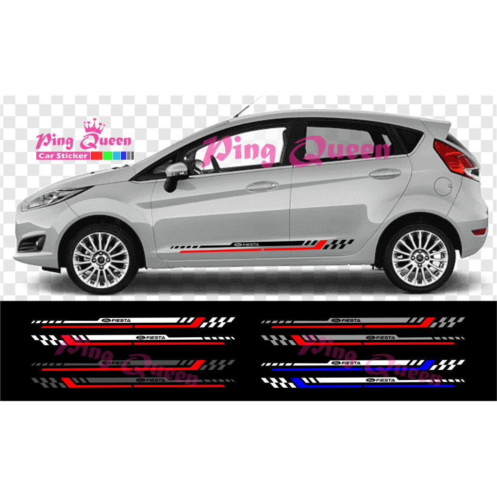 STICKER BODY SAMPING MOBIL FIESTA STICKER CUTTING MOBIL FORD FIESTA