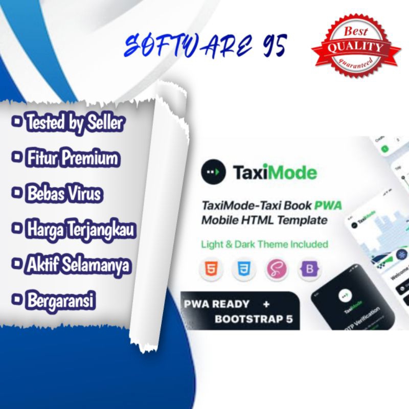 Taxi Booking HTML Mobile Template + PWA Ready + Bootstrap 5 + Light & Dark Mode - Template HTML
