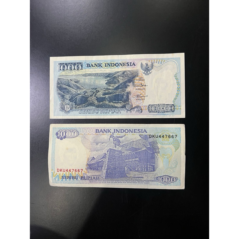 Uang kertas kuno asli Indonesia 1000 (seribu rupiah) 1992