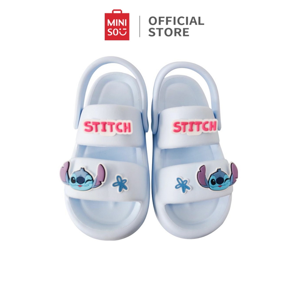 Miniso x Disney Stitch Collection Sandal Fashion Slippers Sandal Wanita Sol Tebal Anti Slip