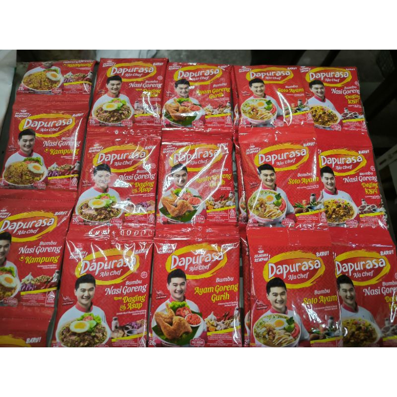 

1 Renceng Dapurasa Ala Chef Bumbu Aneka Varian Rasa isi 10 Sachet x 20 Gram