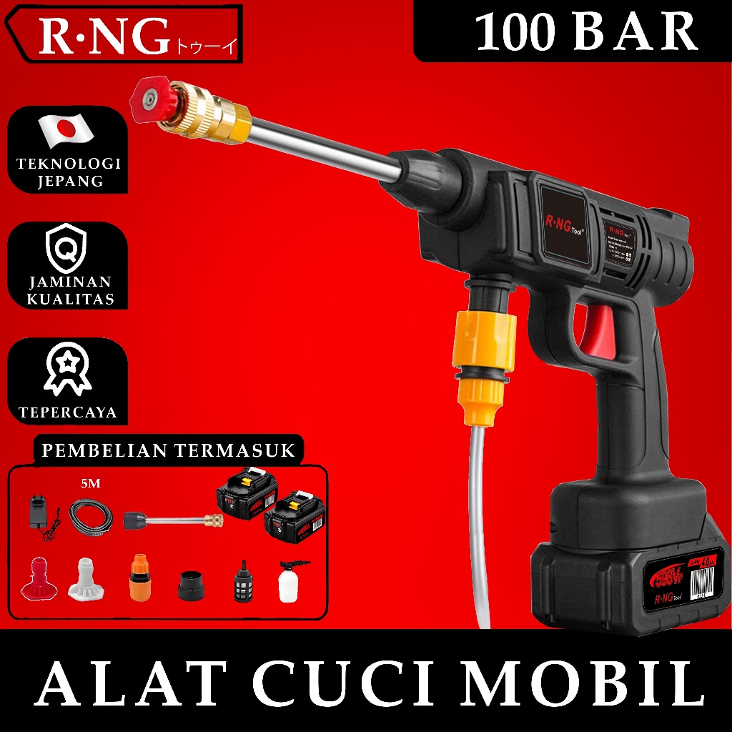 RNG dibuat di Jepang 100 Bar 598V mesin cuci mobil alat cuci motor dan mobil mesin steam alat cuci s