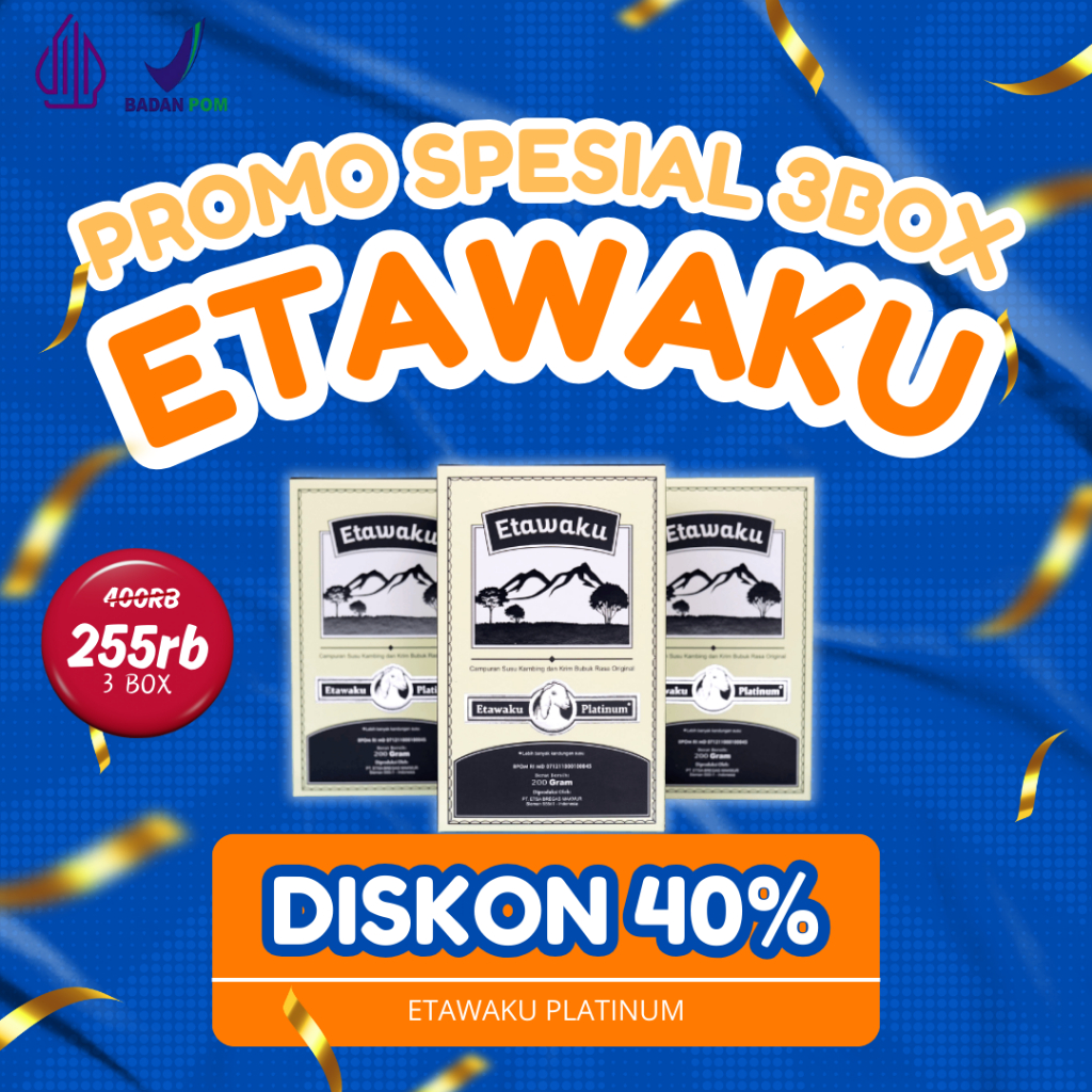 

Paket 3 Box Etawaku Platinum Original - Susu Etawa Untuk Paru-Paru dan Sesak Nafas