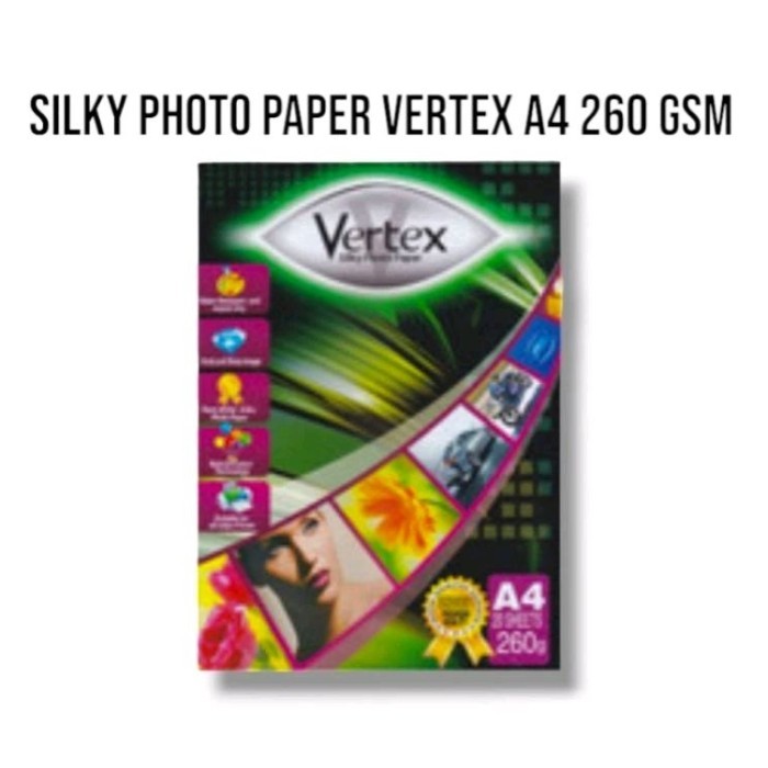 Vertex Silky Photo Paper 260g / Kertas Foto Silky Semi Doff