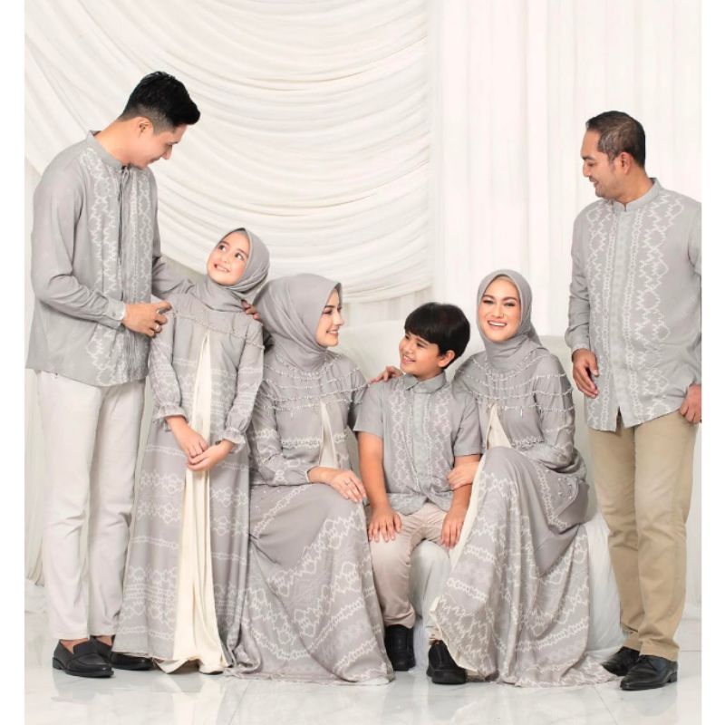 FAMSET KHALISA  DRESS ORI JAVINA OFFICIAL  / FAMILY SET KHALISA ANAK DRESS  by JAVINA  /  GAMIS DRES