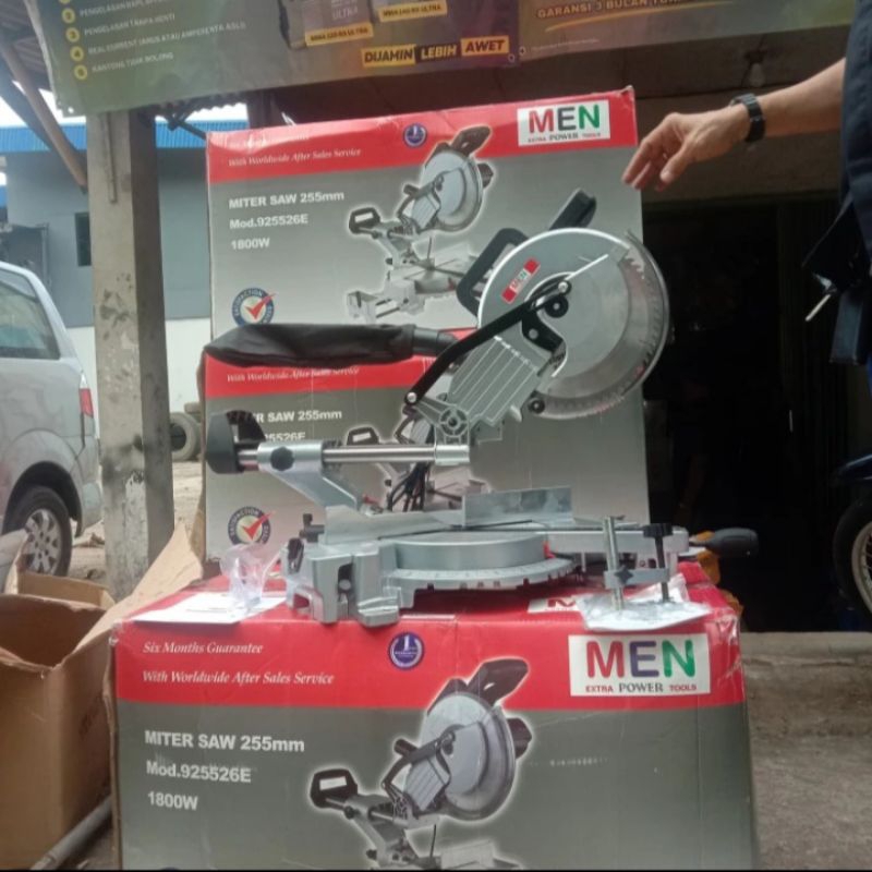 MITER SAW SLIDING 10 INCH MESIN POTONG ALUMUNIUM SELEDING MITER SAW MEN 9255