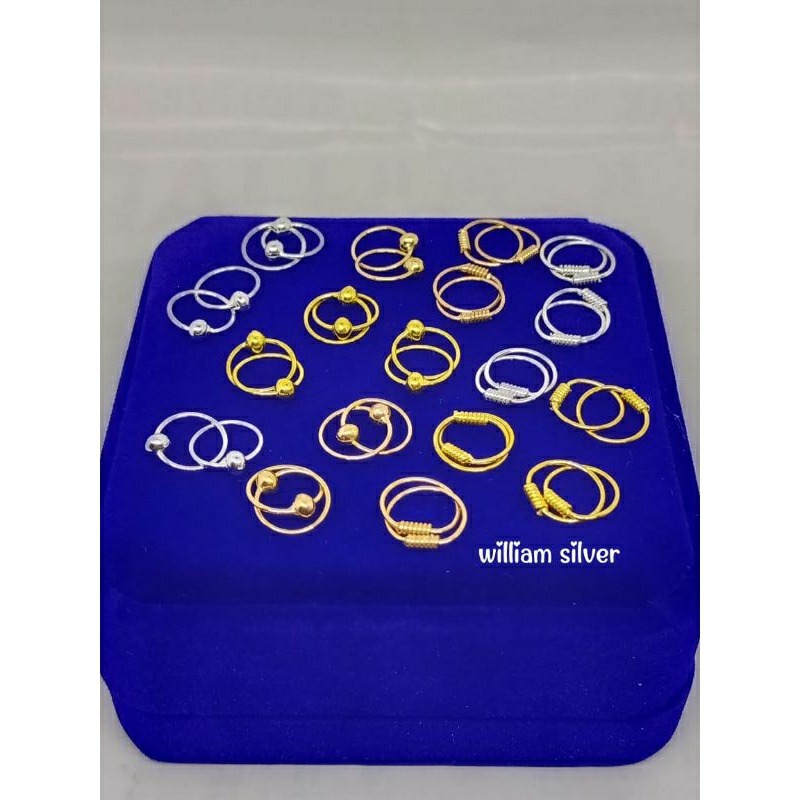 anting bayi/ anak perak asli silver925 lapis emas anting knip anak/ bayi perhiasan perak lapis emas