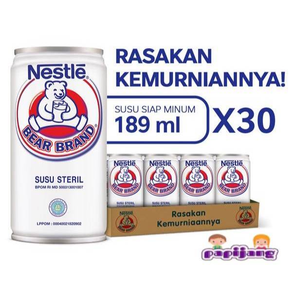 

BEAR BRAND Susu Beruang Susu Steril 189ml x 30 pc / Kemasan Karton