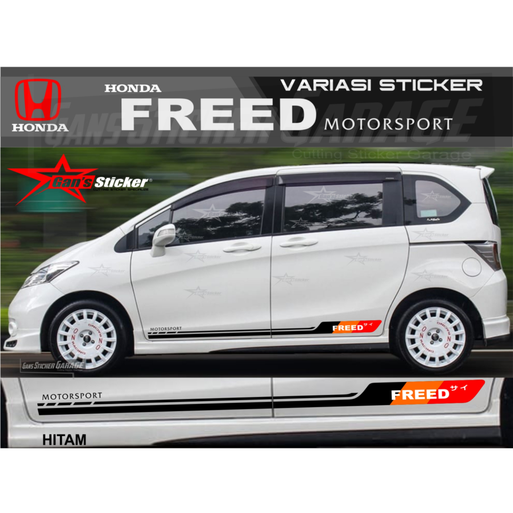 honda Freed sticker variasi Honda Freed sticker pintu mobil