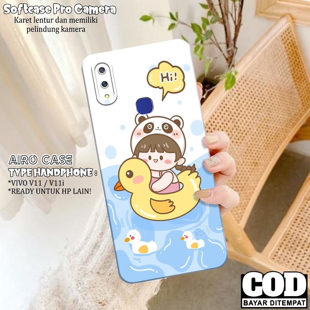 Case VIVO V11/V11i - Fashion Case KARTUN - Softcase VIVO V11/V11i - Silikon Pro Camera - Casing VIVO