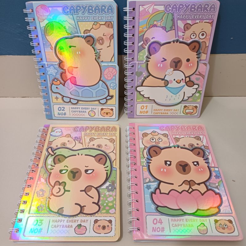 

Buku notebook ring isi full motif CAPYBARA HAPPY EVERYDAY 537