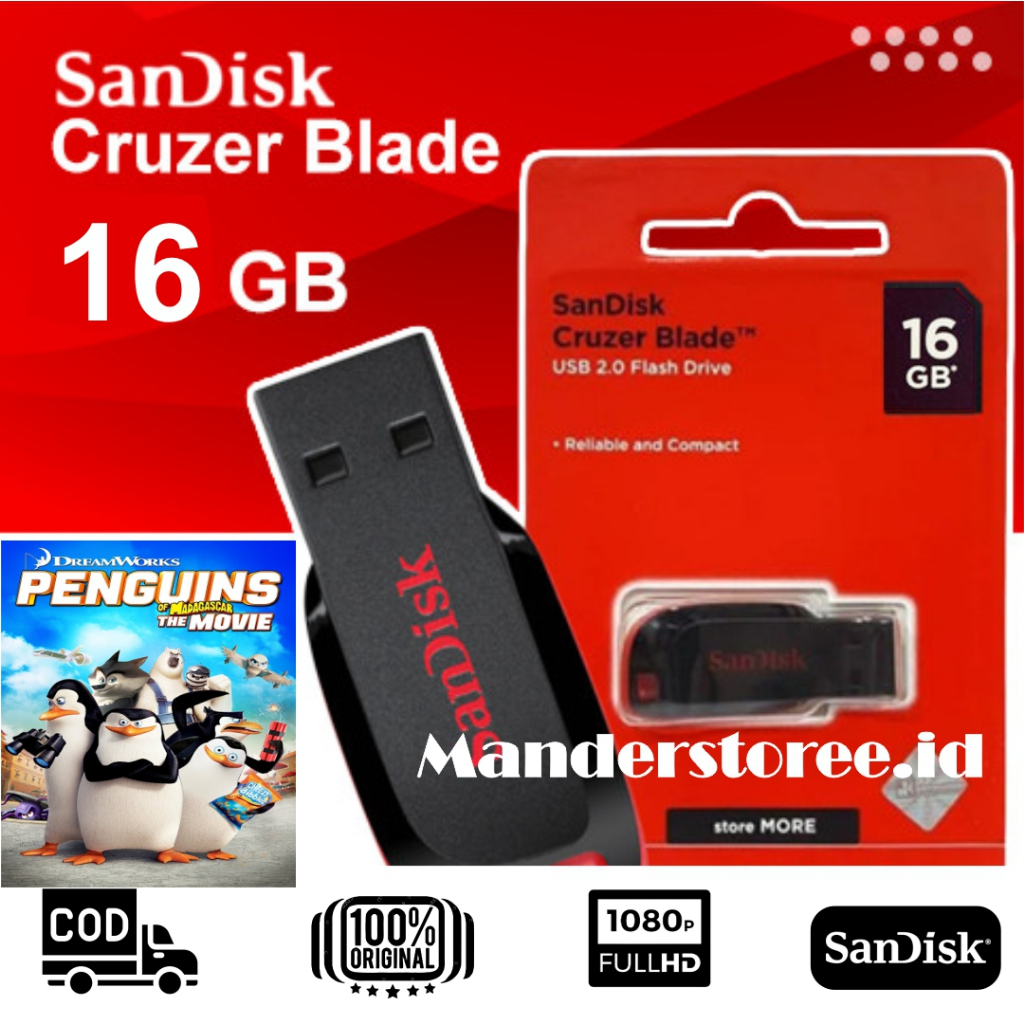 USB The Penguins of Madagascar Series Handphone/Tablet Dubbing Indonesia