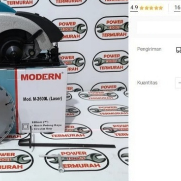 

MESIN POTONG KAYU GERGAJI KAYU 7" CIRCULAR SAW M-2600L MODERN MAKASSAR