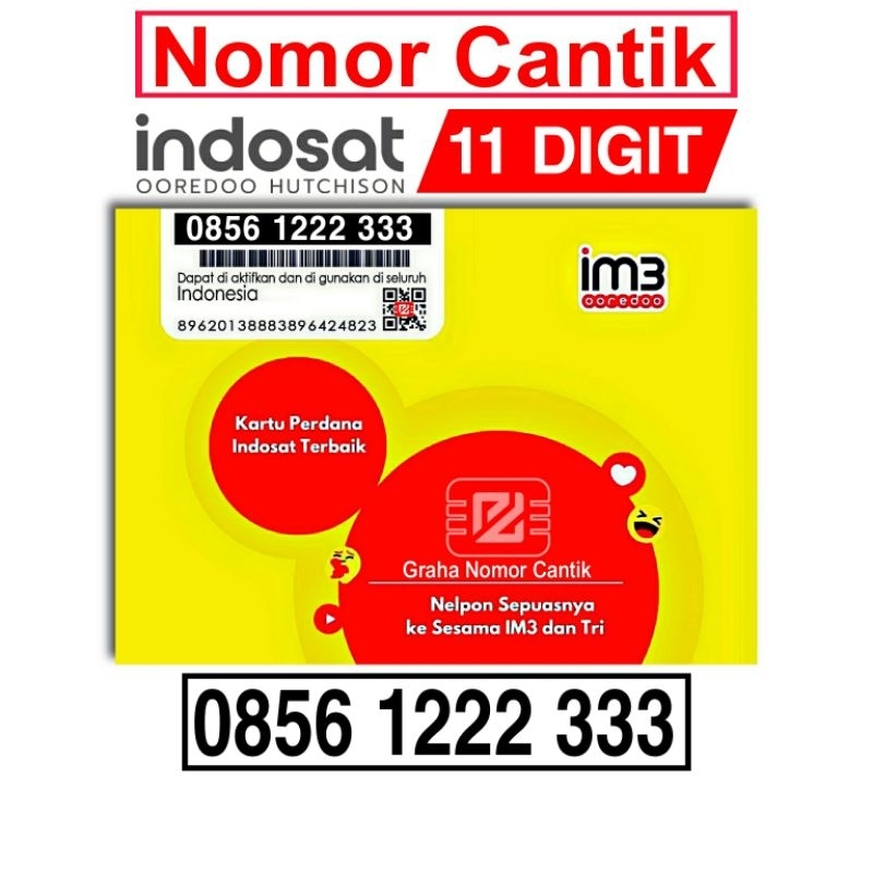 Nomor Cantik Indosat Ooredoo IM3 Murah Meriah BOS 5758 Hoki 168 168 Double Triple 11 Digit