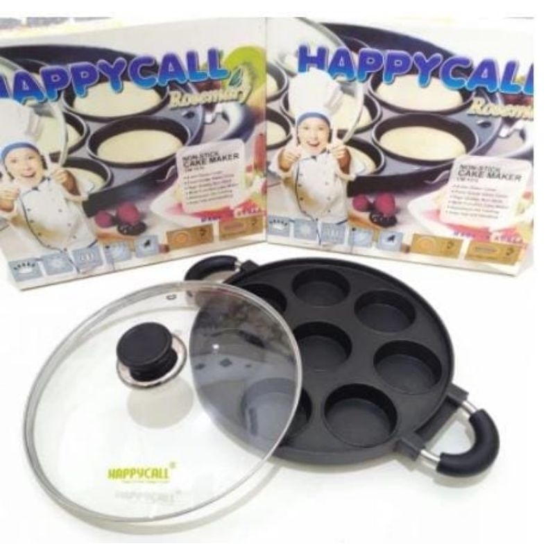 CETAKAN KUE HAPPY CALL 8 LUBANG DATAR / CETAKAN ROTI PISANG MARTABAK MINI LUBANG 8 HAPPY CALL