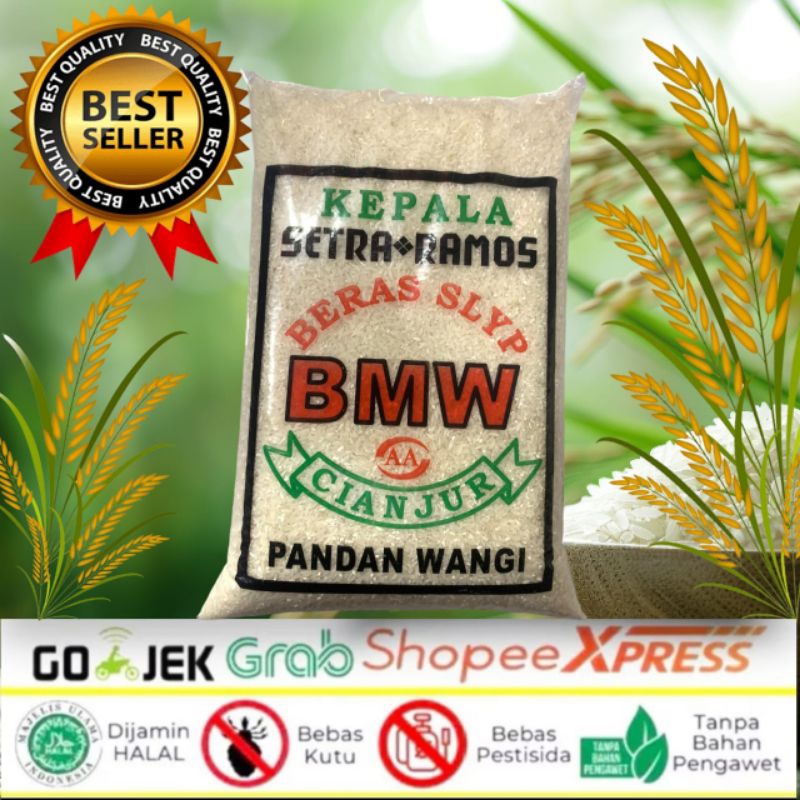 

Beras Cap BMW Cianjur Wangi Pandan 5 Kg 10 KG 20 Kg 25 Kg