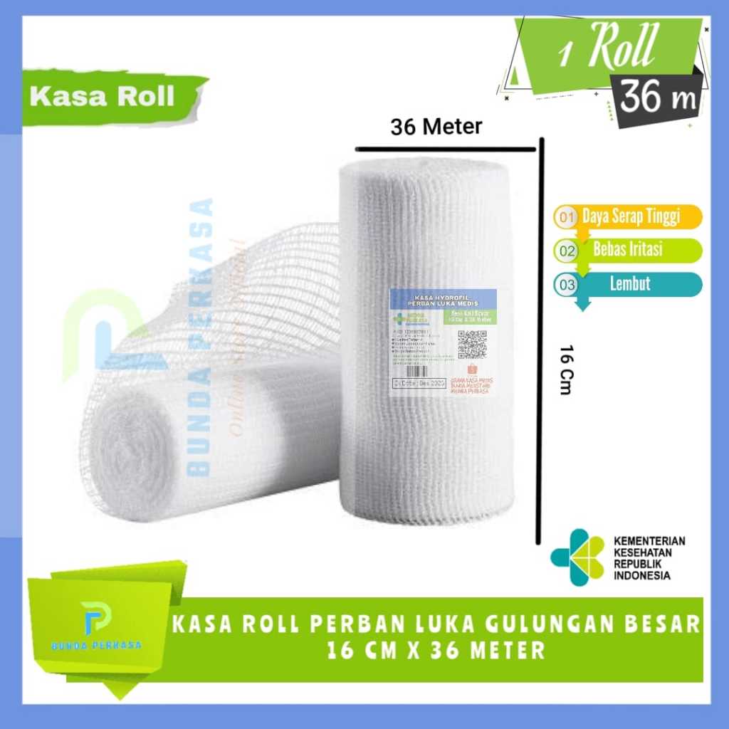 Kasa Gulung Besar Kain Perban Roll Berbagai Ukuran