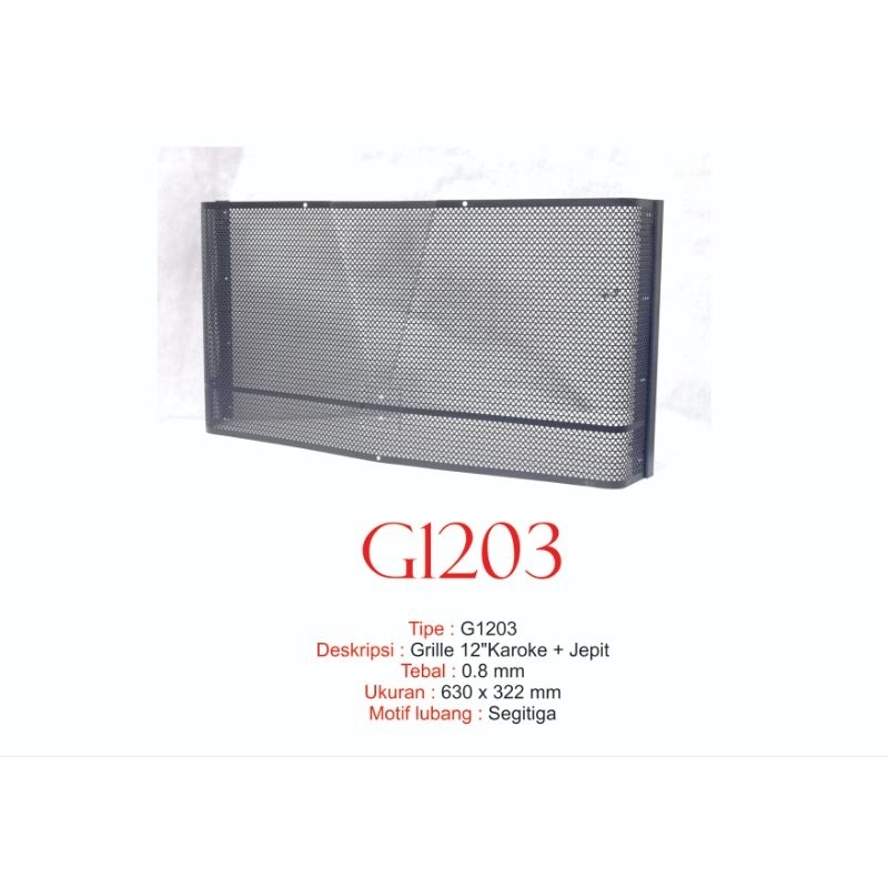 Grille ram speaker besi import 1x12" Speaker karaoke