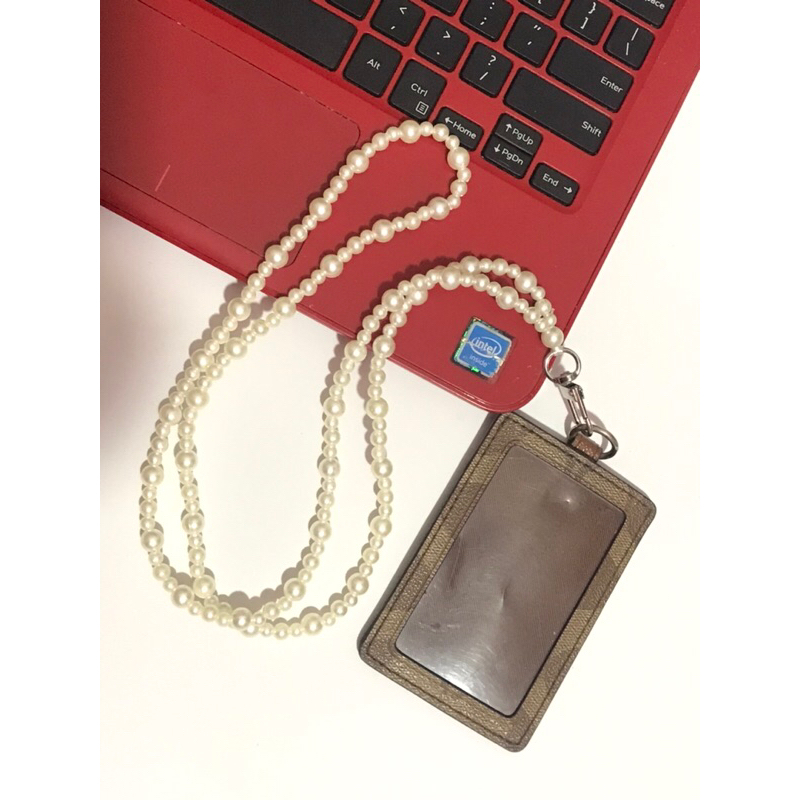 

(tali+mika) lanyard beads lanyard id card mutiara strap phone mutiaraa