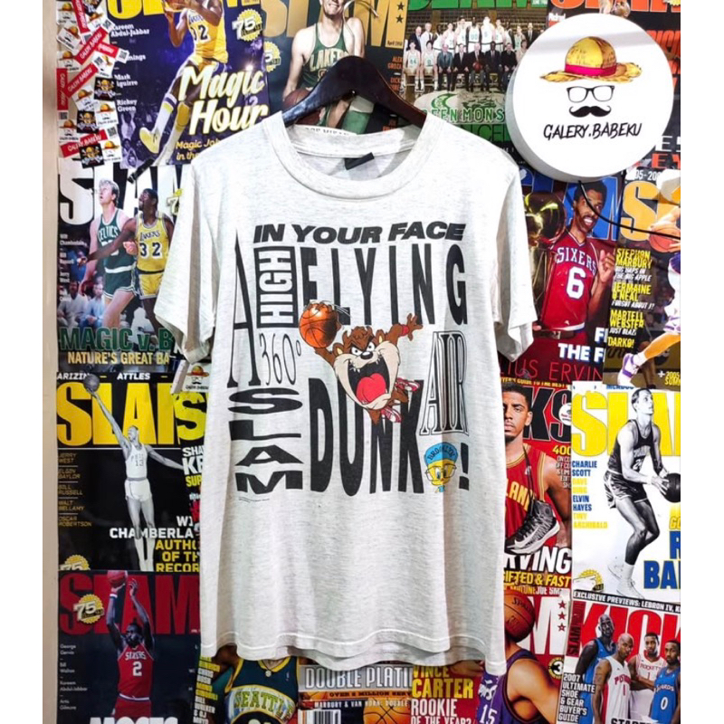 kaos Tazmania Looney Tunes Tweety Vtg Vintage 90’s Air Slam Jordan Flying 1991 changes Single Stitch