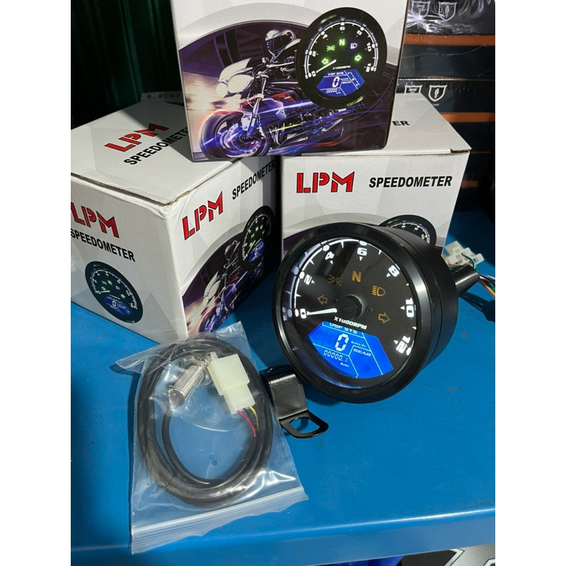 Speedometer Spido Babon Bulat Digital Full Indikator Set Sensor  merk LPM CB GL Megapro Tiger Rx Kin