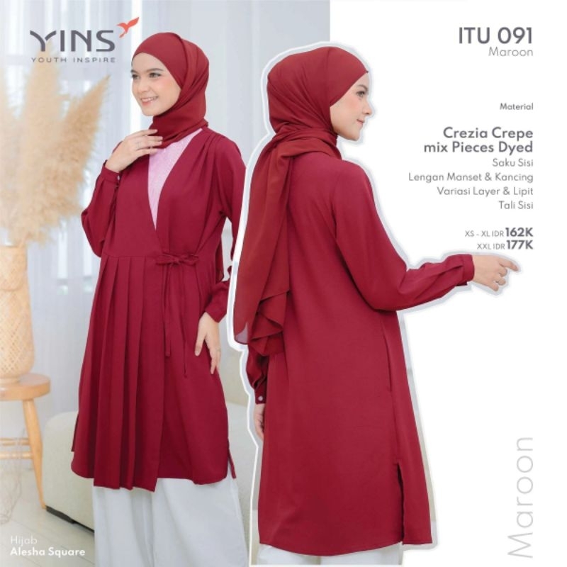 NIBRAS INSPIRE Atasan Wanita Tunik Muslim Nibras Inspire Youth