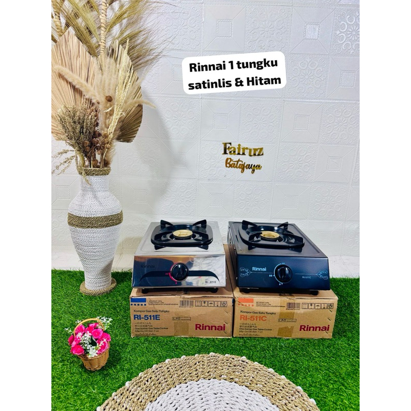 Kompor rinnai 1 tungku stainlis / kompor rinnai 1 tungku hitam / kompor gas rinnai