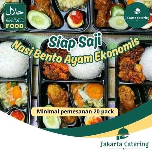 

Paket Nasi Bento Ayam Goreng Pot 8 Lezat Halal/Paling Murah Favorit Semua Acara Makanan Siap Saji