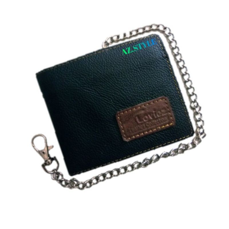 Dompet pria kulit plus rantai