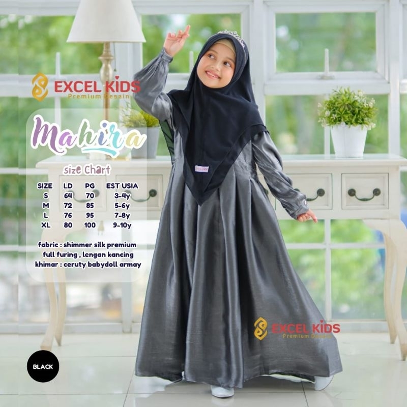 MAHIRA SET KIDS SYARI/ Gamis syari kids