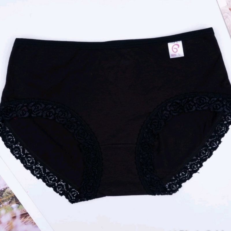 Promo By Sorex Cd 6Pcs Atau 12Pcs Celana Dalam Wanita Renda Jumbo Size M,L,Xl,Xxl,Xxxl,Xxxxl