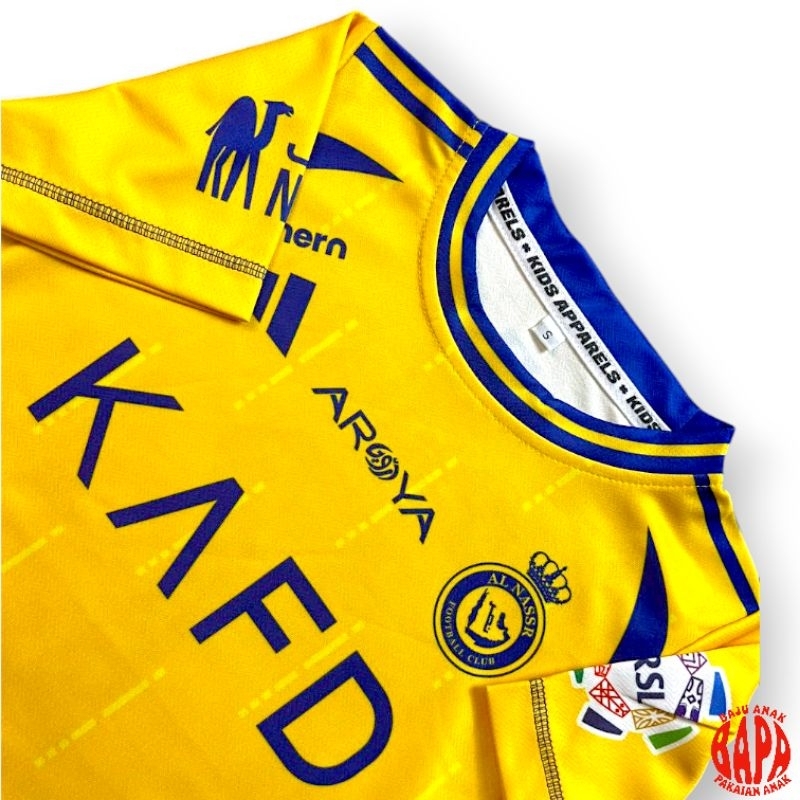 RB Setelan Terbaru Jersey Al Nassr RONALDO 7 Home Kaos Olahraga Anak Best Seller Original Premium