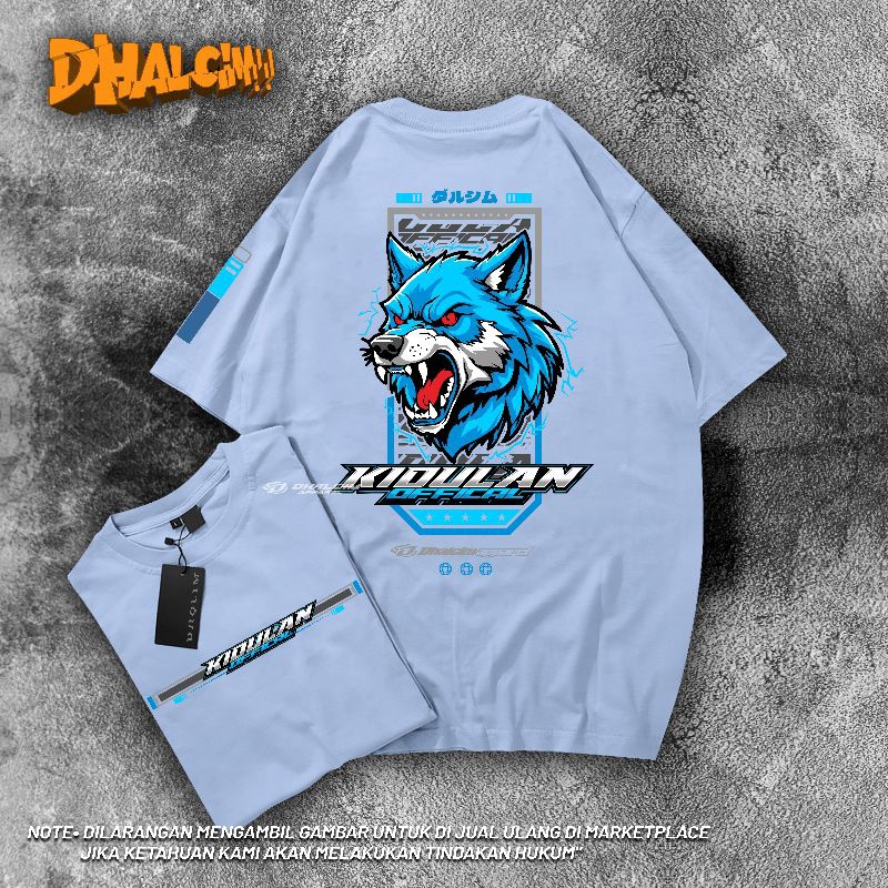 KAOS DISTRO KIDULAN OFFICIAL BLUE SERIS FUL COTTON COMBED 24S TEBAL, KAOS KIDULAN OFFICIAL, KAOS RAC