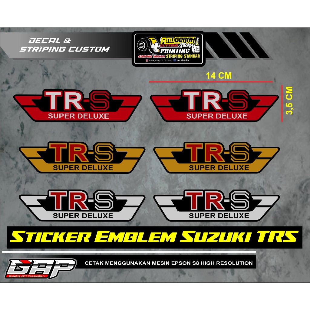 EMBLEM Sticker Suzuki TRS