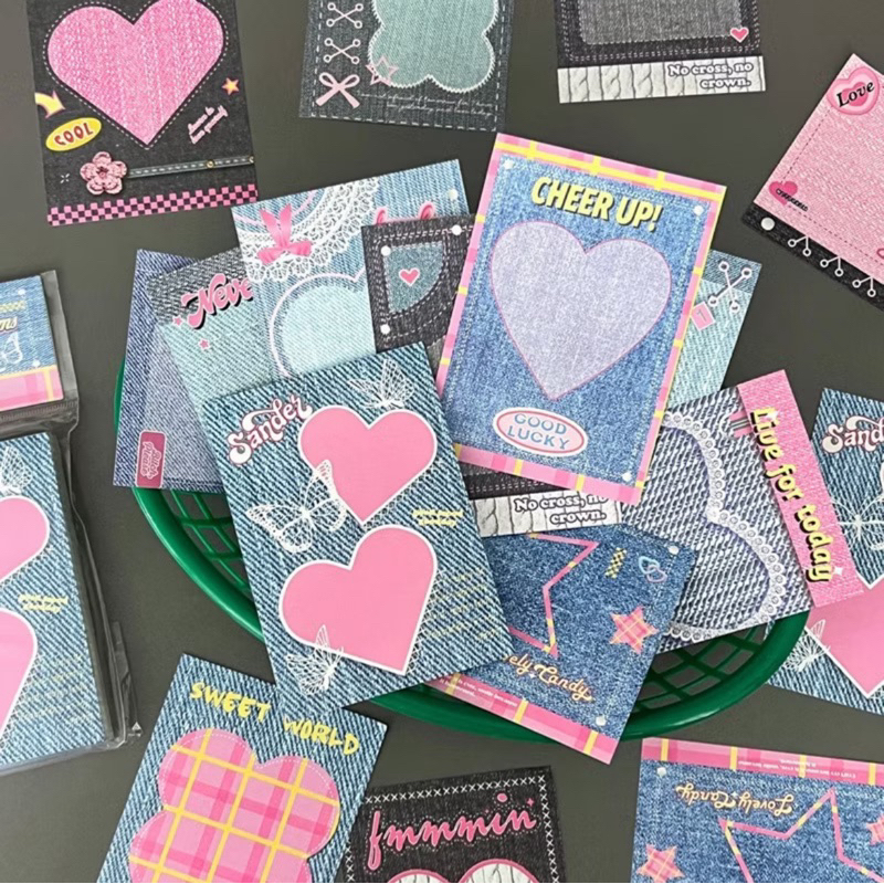 

100 Lembar Memopad Jeans Retro