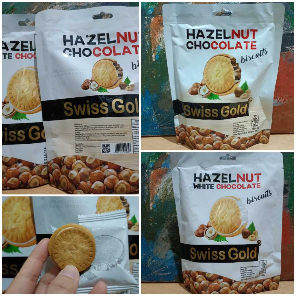 

Swiss Gold 100gr Hazelnut Original White Butter Biscuit Cookie Cream Kacang Hazel China