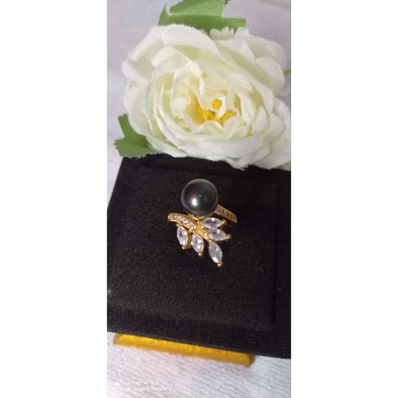 cincin rhodium/cincin rhodium mutiara