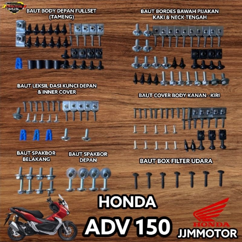 Baut Body Lengkap Honda ADV 150 Fullset / Baut Lengkap Full Set Bodi Honda ADV 150