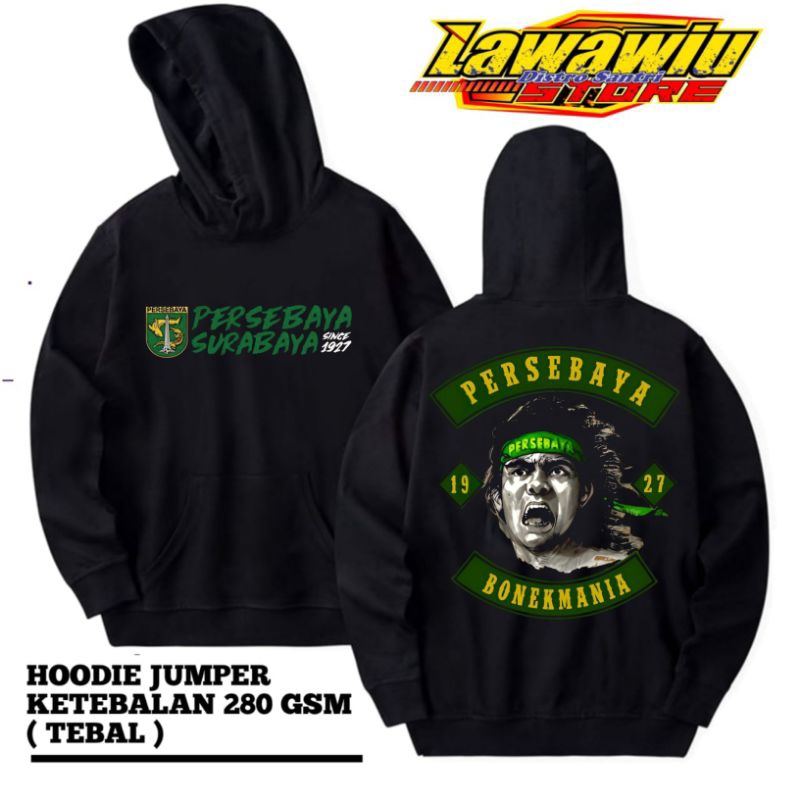 Hoodie sweater persebaya jumper terbaru 1927 / hoodie persebaya keren terbaru premium quality / read