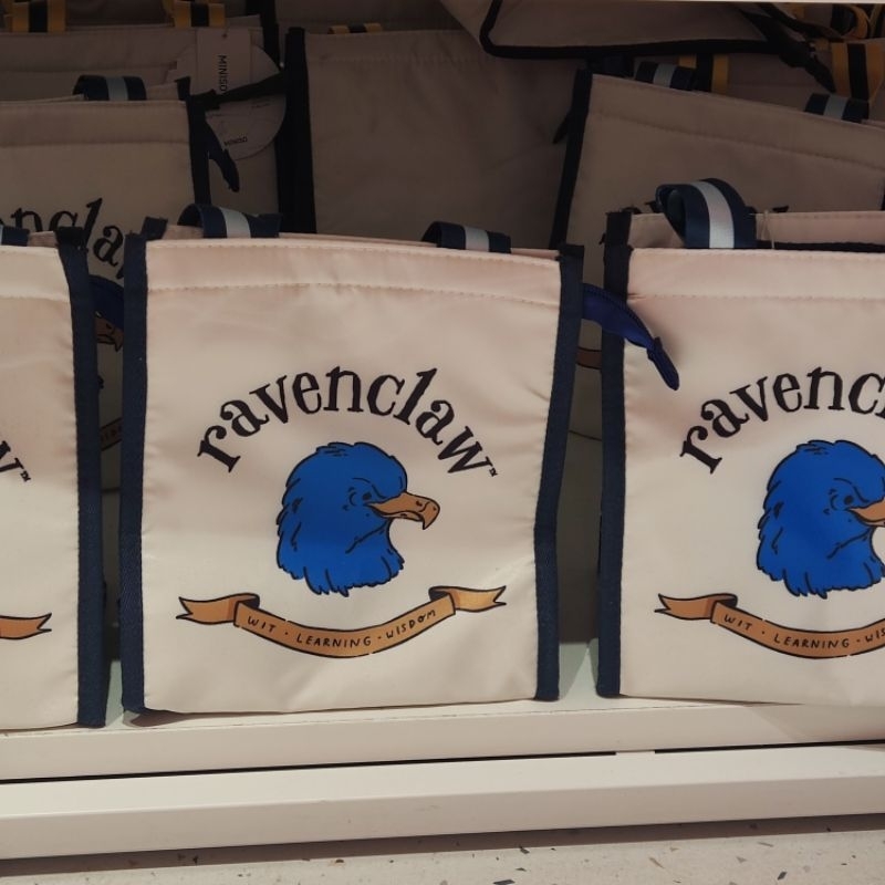 Lunch bag tas bekal kotak makan 4 Asrama Slytherin Hufflepuff Ravenclaw Miniso x Harry Potter