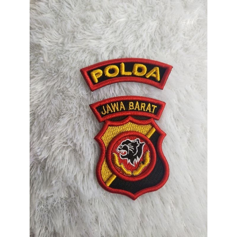 LOGO POLDA JAWA BARAT BORDIR TIMBUL