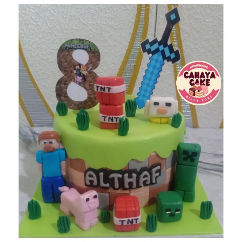 

Kue Ulang Tahun Min3craft Cake / Kue Ultah M1necraft/ Min3craft Custom Cake