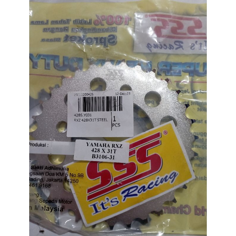 Gir SSS Rxz 428 31 Original gear sss RXKing Jupiter MX