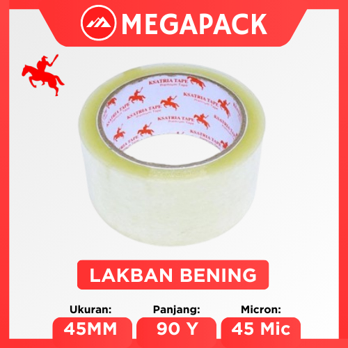 

Lakban Bening 90 Yard x 2 Inch 45mm OPP Tape Isolasi Selotip Premium