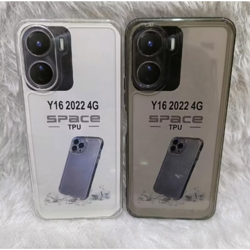 Softcase Casing Bening Vivo Y16-4G Silikon Casing Bening Transparan TPU SPACE VIVO Y16-4G Pelindung 