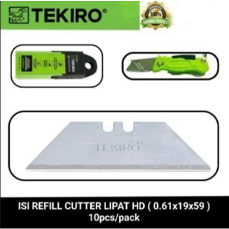 

tekiro isi Refill mata cutter lipat buat potong gypsum / triplek jaminan asli original harga per pack isi 10pcs